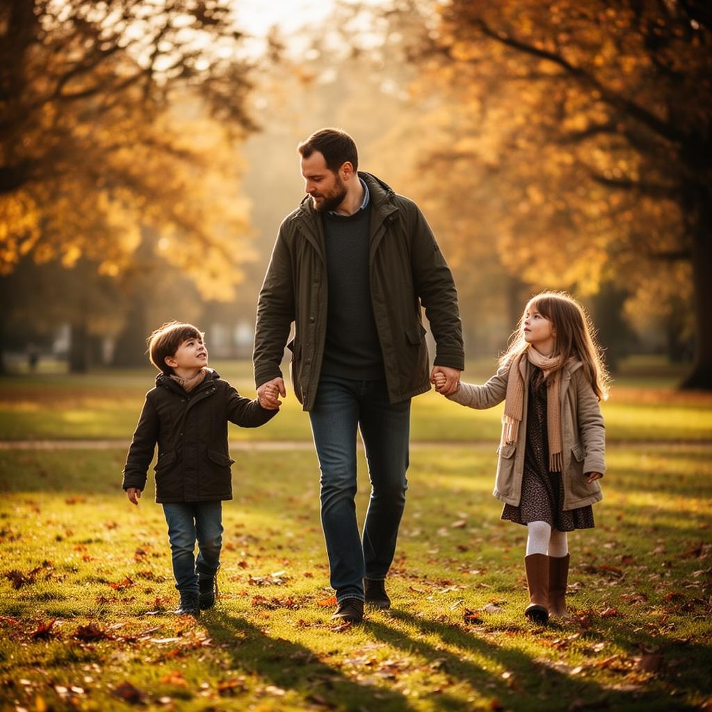 Father and child spending time together at home